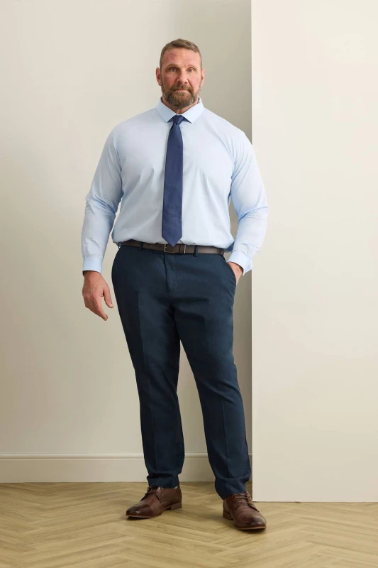 Image of BadRhino BadRhino Men Linen Suit Trousers in Dark Navy Size: 44S Dark Navy 44S Male 5063111961986