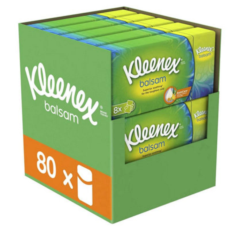 Image of Kleenex Ultra Soft 'Pocket Tissues', 20 Boxes of 8 Pack White