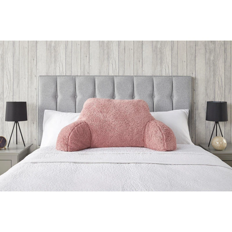 Image of Downland Teddy Fleece Cuddle Cushion Pink unisex One Size