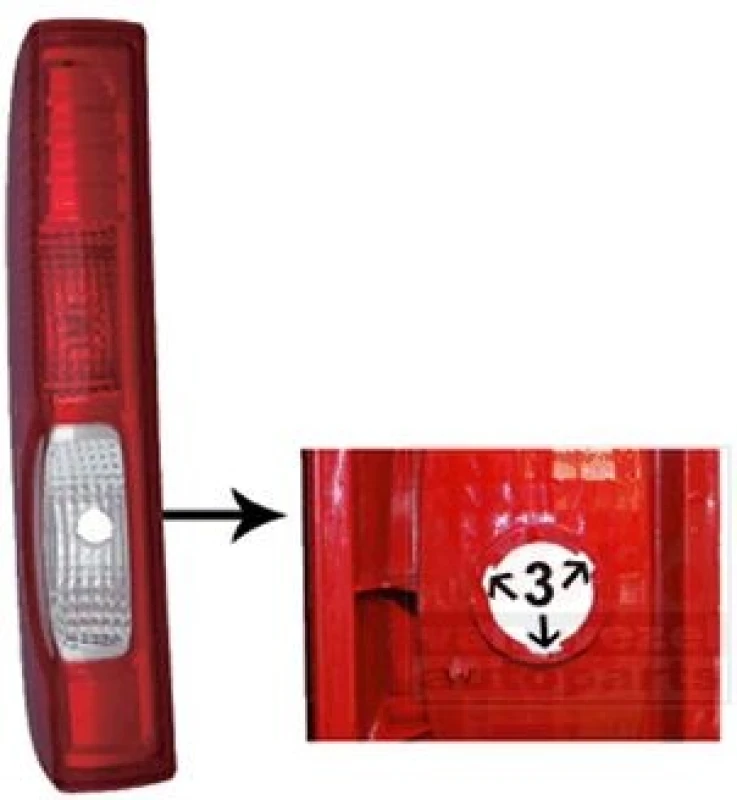 Image of VAN WEZEL 4395933 Rear light without bulb holder, Left Combination Rearlight (391)
