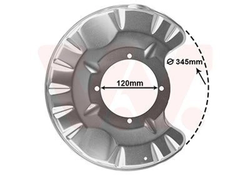 Image of VAN WEZEL Brake disc backing plate VAN WEZEL 3069374