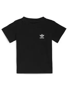 Image of adidas Originals Infant Unisex Essentials T-Shirt - Black, Size 0-3 Months, Women