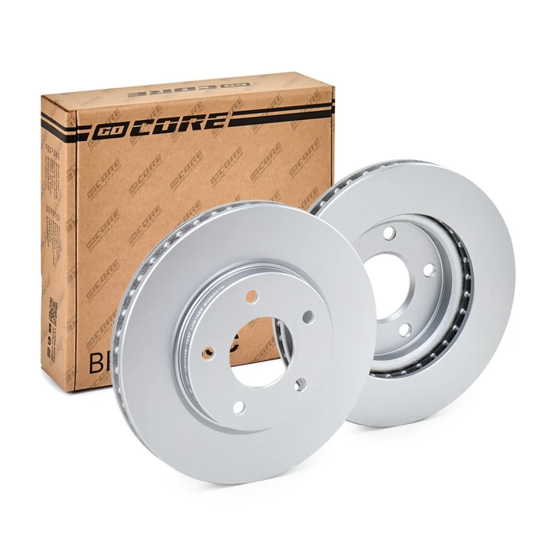 Image of goCORE GCH20331 Brake disc Front Axle, Vented, Cast Iron, Coated, without bolts/screws Cast Iron Brake Disc (82)