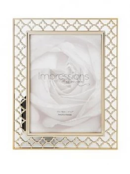 Image of Lattice Cut Metal Photo Frame 5"X 7"