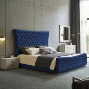 Image of Plexa Bed Double Plush Velvet Blue