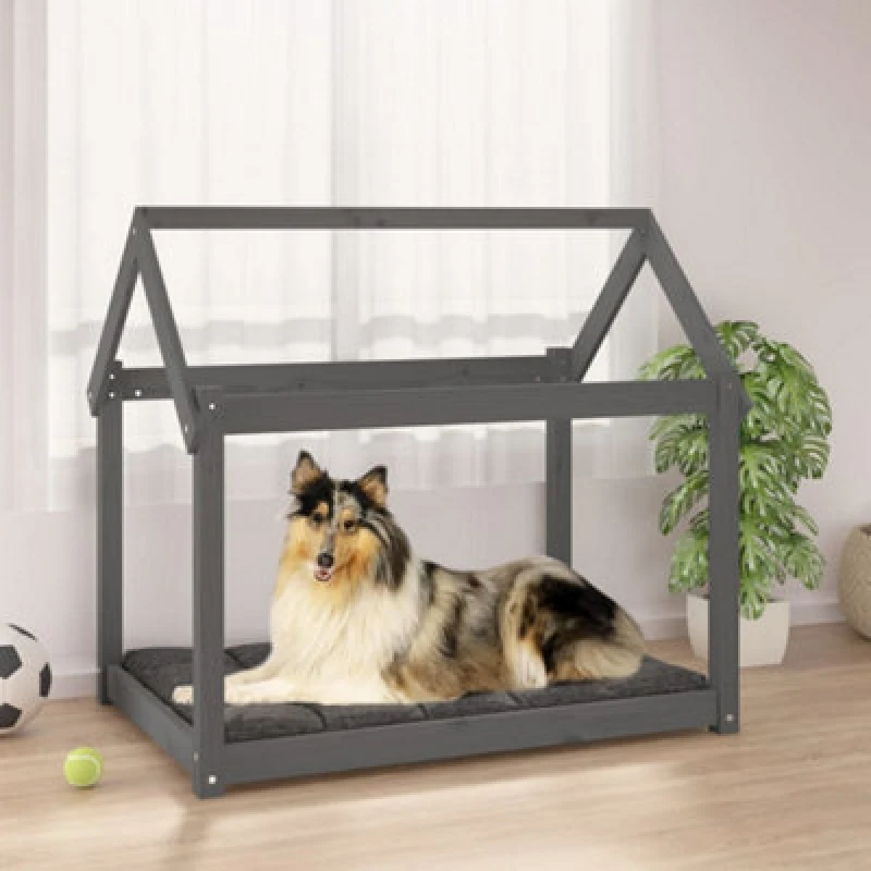 Image of VIDAXL Vidaxl - Dog Bed Grey 101x70x90cm Solid Wood Pine 8720287207115