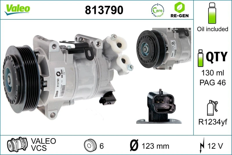 Image of Air conditioning compressor VALEO 813790