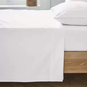 Image of Ted Baker 250 Thread Count Plain Dye Kingsize Flat Sheet, White