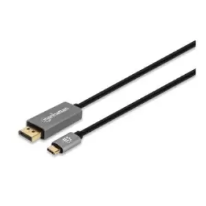 Image of Manhattan USB-C to DisplayPort 1.4 Cable 8K@60Hz 3m Male to Male Black Three Year Warranty Polybag