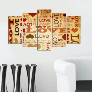 Image of 5MF-64 Multicolor Decorative MDF Painting (5 Pieces)