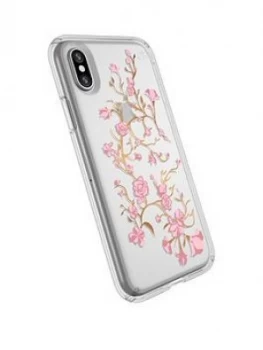 image of Speck Presidio Clear Print For iPhone X Clear And Pink Print