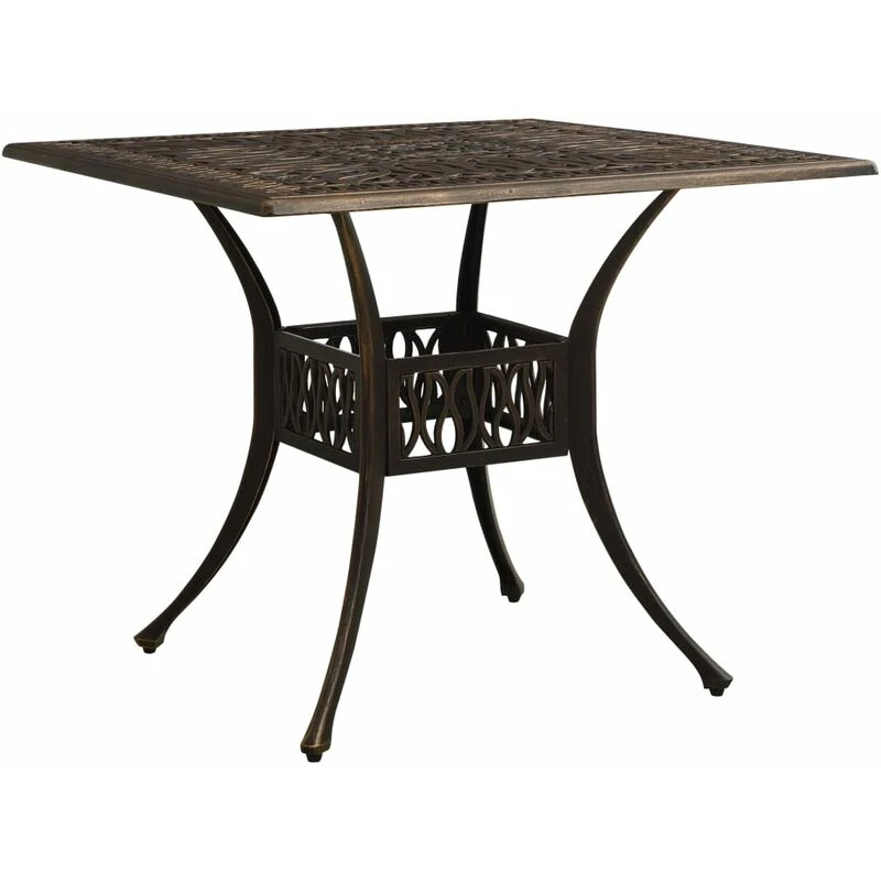Image of VIDAXL Garden Table Bronze 90x90x73cm Cast Aluminium Vidaxl 8720286205914