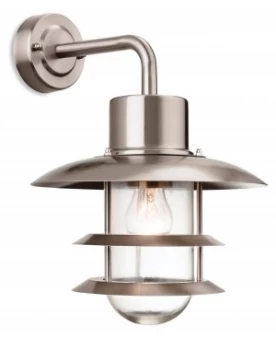 Image of 1 Light Outdoor Wall Light Stainless Steel IP44, E27