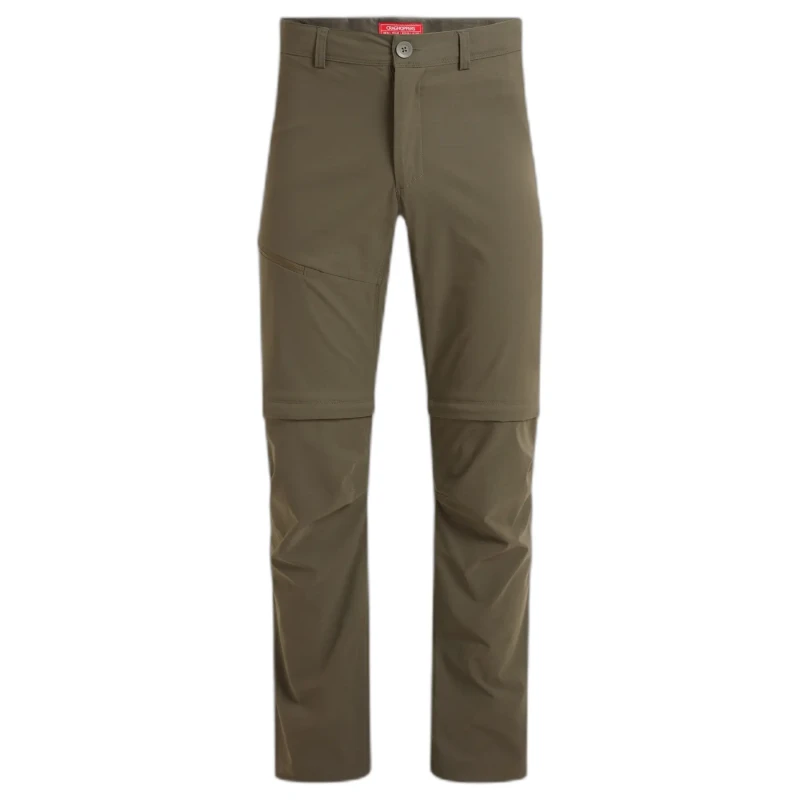 Image of Craghoppers Craghoppers Men NosiLife Pro Insect-Repellent Lightweight Stretch Zip-Off Trouser in Dark Green Size: 34R Dark Green 34R Male 5063260092