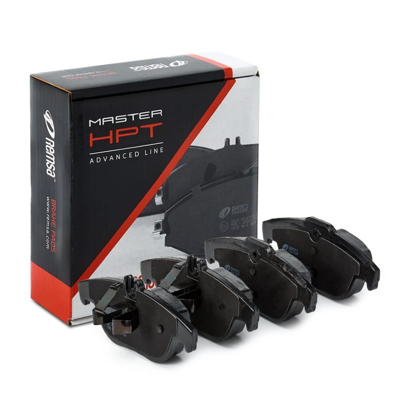 Image of REMSA 1305.20 Brake pad set Rear Axle, prepared for wear warning indicator, with spring, with adhesive film Brake Pad Set,disc brake (402)