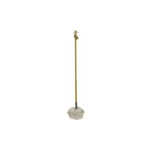 JVL Natural Pure Cotton String Floor Mop,118cm w:8 x D:25 ,Retro Bamboo