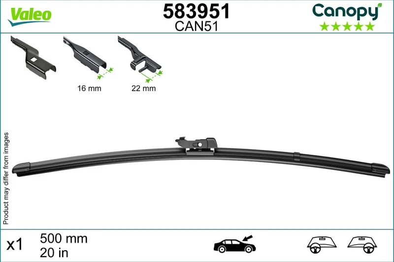 Image of Wiper blade VALEO 583951