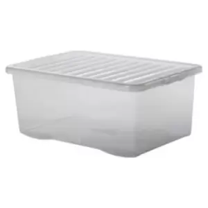 image of Plastic Storage Box 45 Litres - Clear by Premier