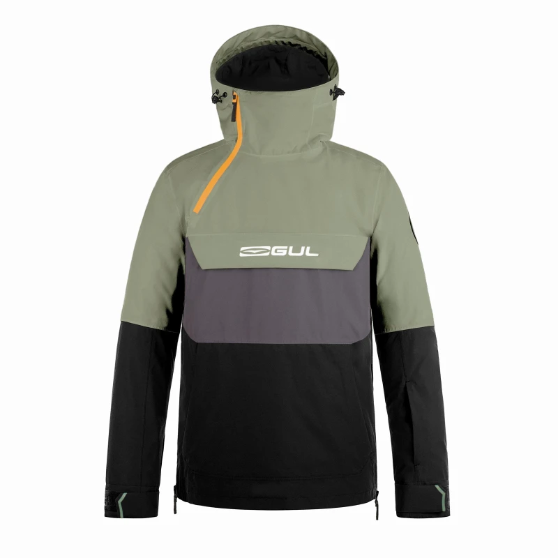 Image of Gul Mens Powder Anorak Waterproof Windproof Ski Jacket Khaki/Black male Medium