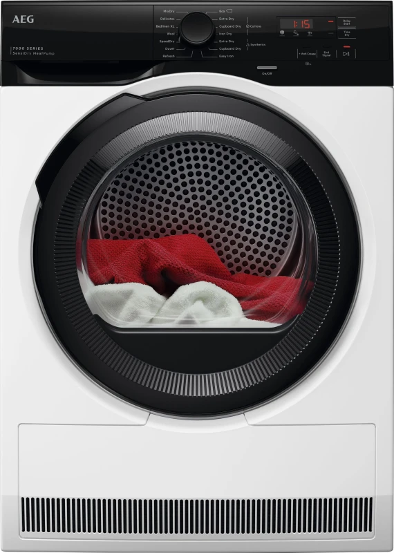Image of AEG 7000 Series TE718D4B 8KG Heat Pump Tumble Dryer - White - A++ Rated