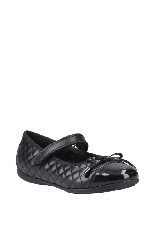 Image of Hush Puppies Girl's Lottie Quilt Ballerina Junior in Black Size: Infant 13 Black Female Infant 13