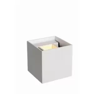 Image of Lucide axi - Square Up Down Wall Spotlight Bathroom - LED - 2x3,5W 2700K - IP54 - White