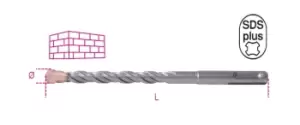 Image of Beta Tools 419 SDS Plus Hammer Drill Milld Shank Hard Plate 10 x 160mm 004190050