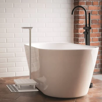 Image of Assisted Bath Support Step Durable White/Grey Independent Living 100003 - Arthr