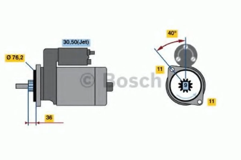 Image of Starter motor Bosch 0 986 016 290