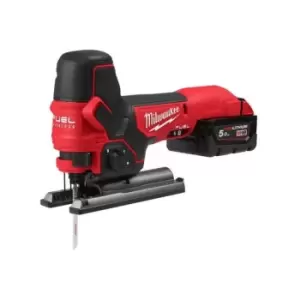 image of Milwaukee M18FBJS-502X M18 FUEL Bodygrip Jigsaw with 2x 5ah Batteries