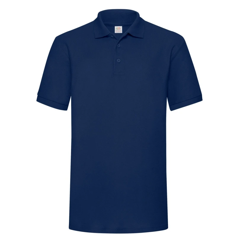 Image of Fruit Of The Loom Fruit of the Loom Men 65 35 Heavyweight Polo Shirt in Navy Size: Medium Navy M Male 5063527031747