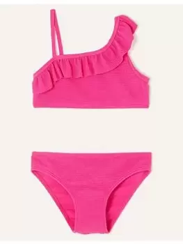 Image of Accessorize Girls Textured Bikini - Pink, Size Age: 5-6 Years, Women