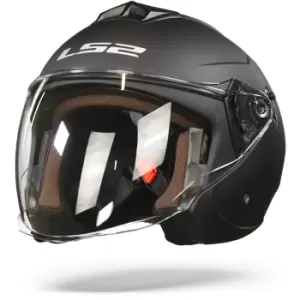 Image of LS2 OF573 Twister II Single Mono Matt Black Jet Helmet 2XL