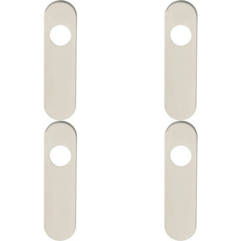 Image of Loops 4x PAIR Radius Lock Latch Plate Cover 170 x 45 x 8mm Satin Stainless Steel Metallics unisex