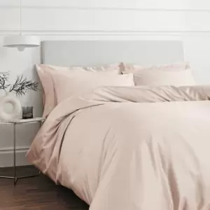 Image of Bianca 100% Cotton Sateen 400 Thread Count Duvet Cover Set, Oyster, Double