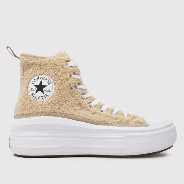 Image of Converse beige all star hi move Youth trainers Beige UK 4 (EU 37)