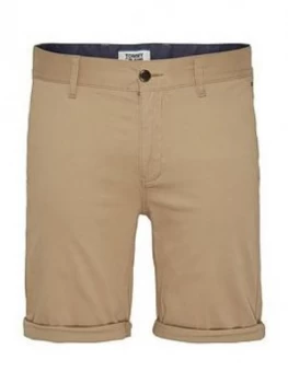 image of Tommy Jeans Essential Chino Short - Classic Khaki, Classic Khaki, Size 32, Men