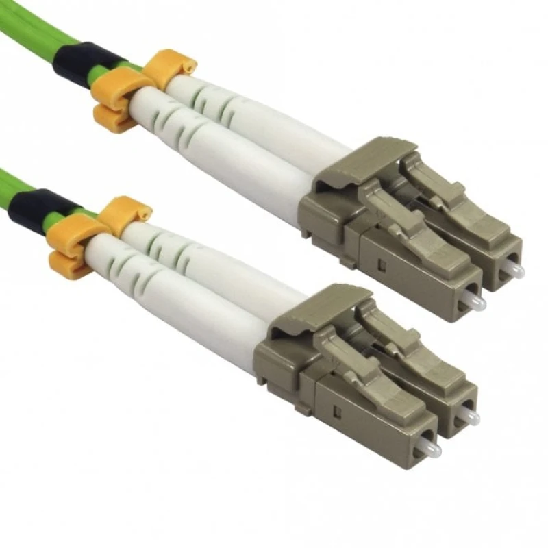 Image of Cables Direct 1m OM5 LC-LC L/Green
