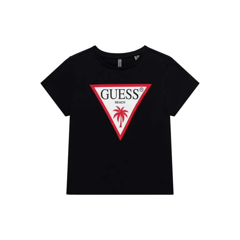 Image of Guess Girl's short T-Shirt Guess Mini Me Noir Female 14 ans