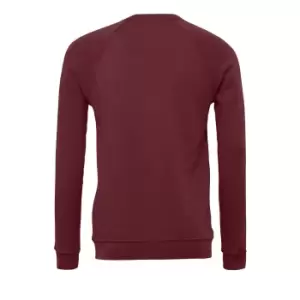 Bella + Canvas Adults Unisex Sponge Fleece Sweatshirt (XL) (Maroon)