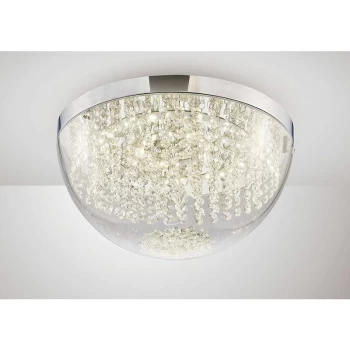 image of LargeCeiling Harper 21W 1600lm LED 4000K polished chrome / crystal