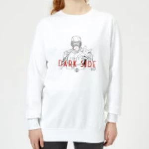 Image of Star Wars The Rise Of Skywalker Kylo Darkside Powers Womens Sweatshirt - White - L