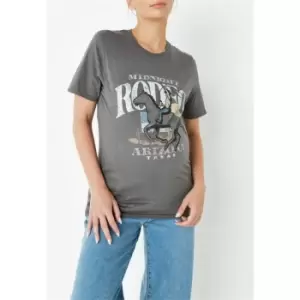 image of Missguided Maternity Rodeo Graphic T Shirt - Grey