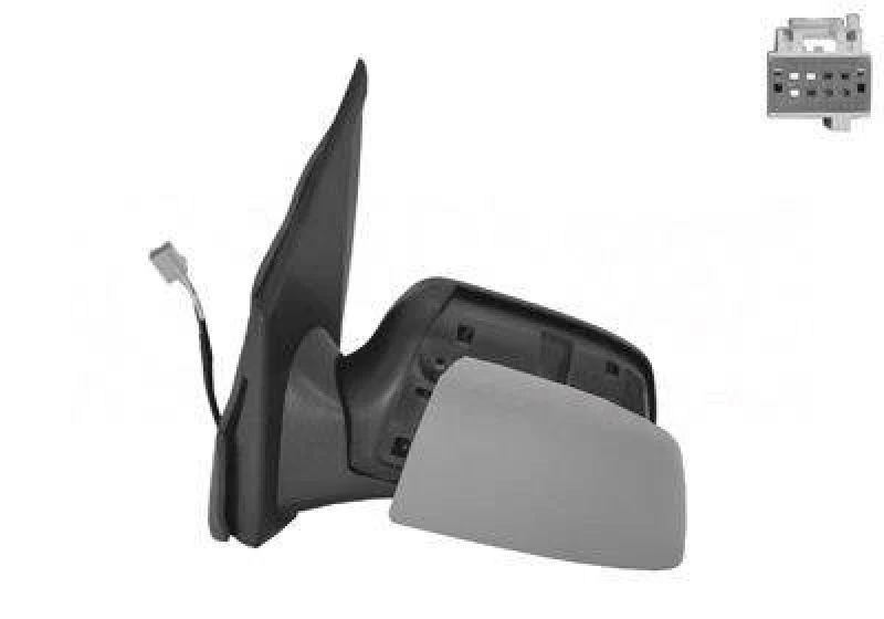 Image of VAN WEZEL 1811817 Wing mirror * HAGUS * Left, Heatable, primed Outside Mirror (50)