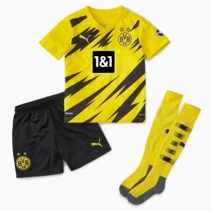 image of PUMA BVB Home Mini Youth Mini Kit, Cyber Yellow/Black, size 2T, Clothing