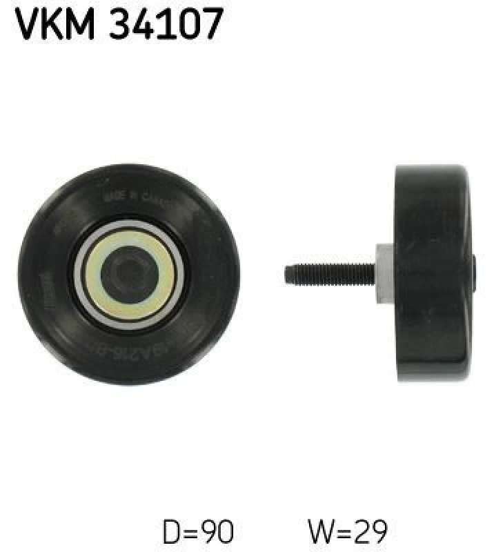 Image of SKF Deflection / guide pulley, V-ribbed belt SKF VKM 34107