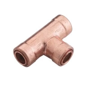 Image of Plumbsure Push fit Equal tee Dia10mm