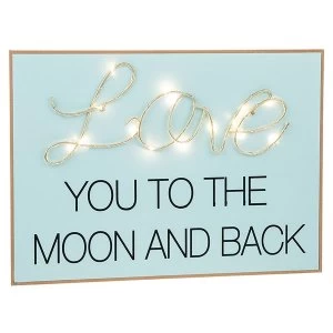 Image of LED Oblong String Plaque To The Moon