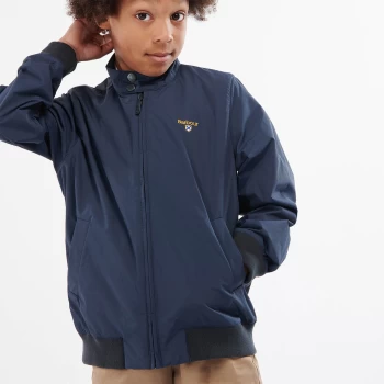 Image of Barbour Boys' Crested Royston Casual Jacket - Navy - 12-13 Years