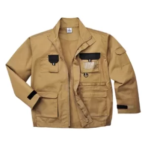 Image of Portwest Mens Texo Contrast Work Jacket Khaki 2XL